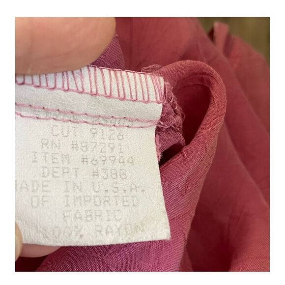 Johnny Was Collection pink rayon embroidered blouse - Picture 12 of 12